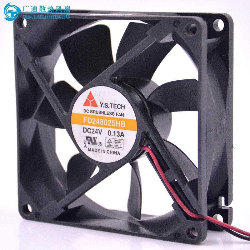 Y.S.TECH FD248025HB 24V 0.13A 2wires Cooling Fan Y.S.TECH FD248025HB 24V 0.13A 2wires Cooling Fan